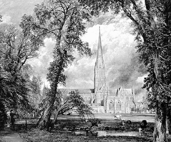 Джон Констебль. Вид собора Солсбери от епископских полей. 1823